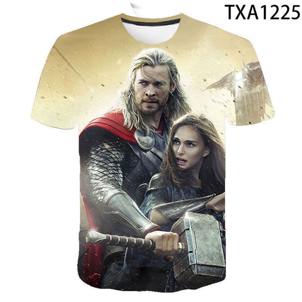 

boy girl thor summer cool 3d print shirts harajuku anime comics men clothing