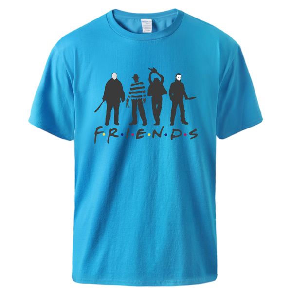 

фильм ужасов джейсон клоун tshirt мужской причинная лето с коротким рукавом тройник saw хэллоуин друзья sportswear tshirt человек высокого к