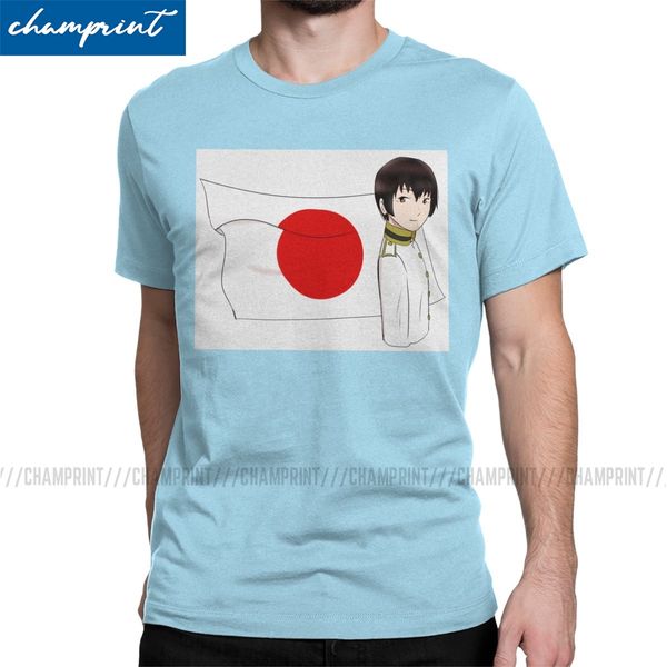 

мужская футболка япония - hetalia удивительной хлопок tee shirt костюмы супергеры аним aph мир футболка crewneck топы лето