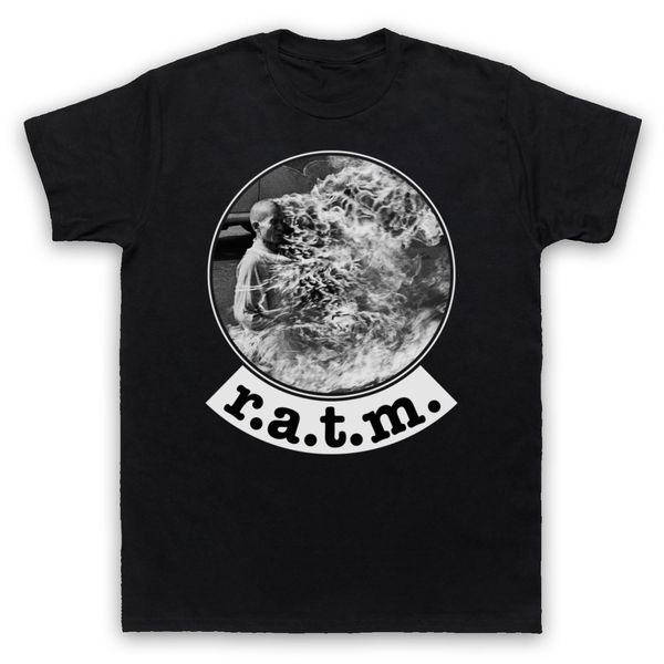 

rage against ratm burning monk the machine rock adults &amp t-shirt