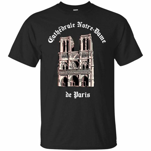 

2020 new arrival men fashion notre dame cathedral fire paris france t-shirt men tee balck short sleeve