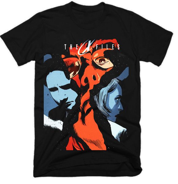 

x files 100% хлопок мужские футболки e0463 мода tee shirt