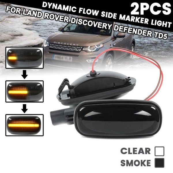 

1 pair flowing side marker lamp for discovery defender td5 dynamic led side indicator light