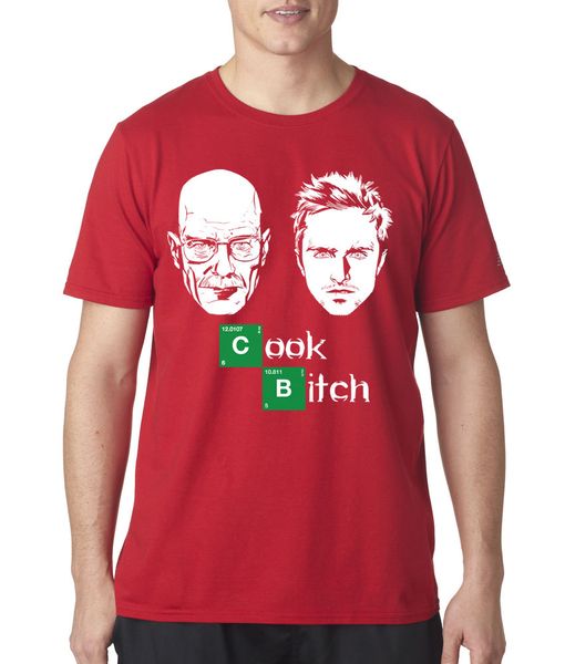 

heisenberg breaking bad t- shirt cook bitch camiseta fashionable 2019 summer casual hipster fractal pattern tees irish t shirts