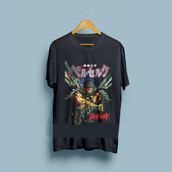 

new berserk guts japan manga artwork tee men's black t-shirt size s-3xl short sleeve hipster tees tee t shirt plus size