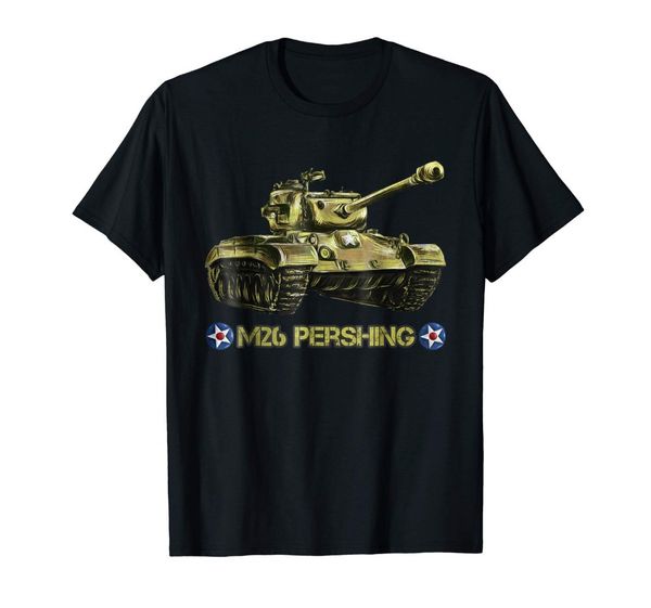 

ww2 американский тяжелый танк m26 pershing подарков тенниска 2020 марка одежда casual печати с коротким рукавом мужчины лучшие creaate свой