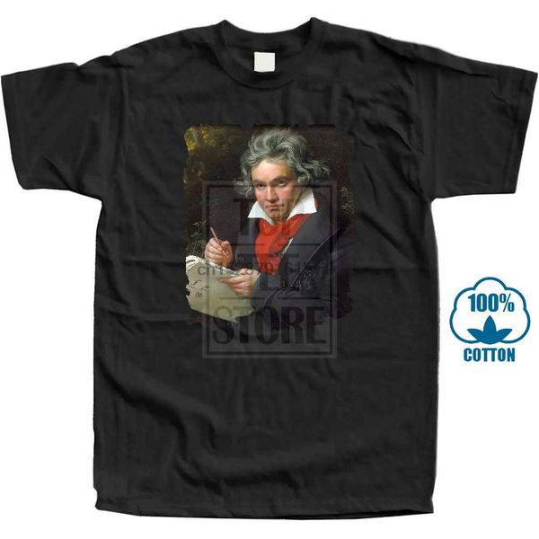 

fashion black cotton crew neck beethoven mens t shirts