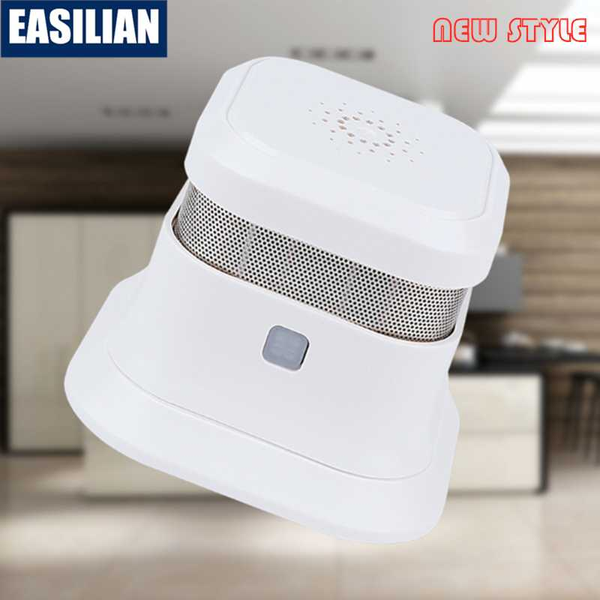 

new style indepedent smoke sensor sound-light fire alarm smoke detector for office school l kitchen home security system, Black;white