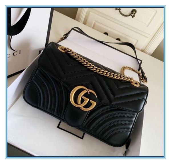 

new deisigner shoulder bag women handbags shoulder bag classic lady handbags purses crossbody messenger bag tote ysl guchi 6323, Black