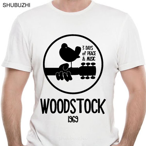 

men white cotton tshirt woodstock 1969 vintage t shirt men music short sleeve printed cotton tee euro size sbz176