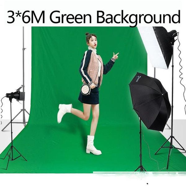 

background 3x6m green screen professional p pgraphy backdrop polyester cotton chromakey green background cloth for p studio