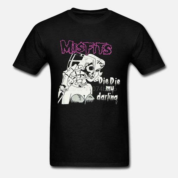

misfits mens die die my darling t-shirt black design tee