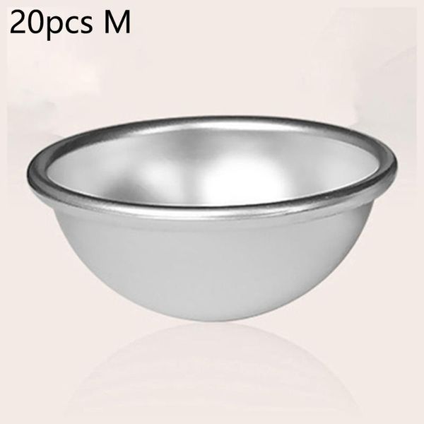 

baking & pastry tools 20pcs aluminum alloy half round molds 3d cake mold pan tin ball mould egg tart rice pie