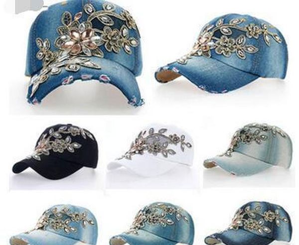 

капля бейсбол лето new hat падение моды остроконечные доставка болл cap rhinestone зимние шапки аксессуары snapback цветок роскошный cap bby, Blue;gray