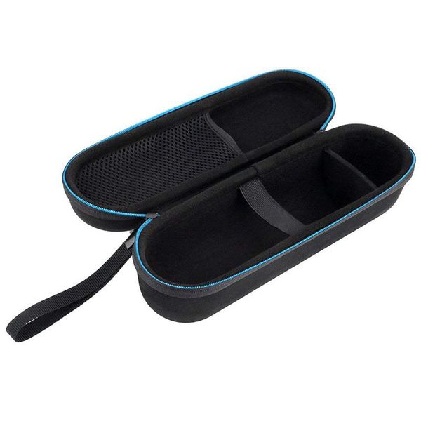 

portable carry case for sony xb20 / xb21, zipper replace bluetooth speaker travel handheld bag hard shell box (blue + black)