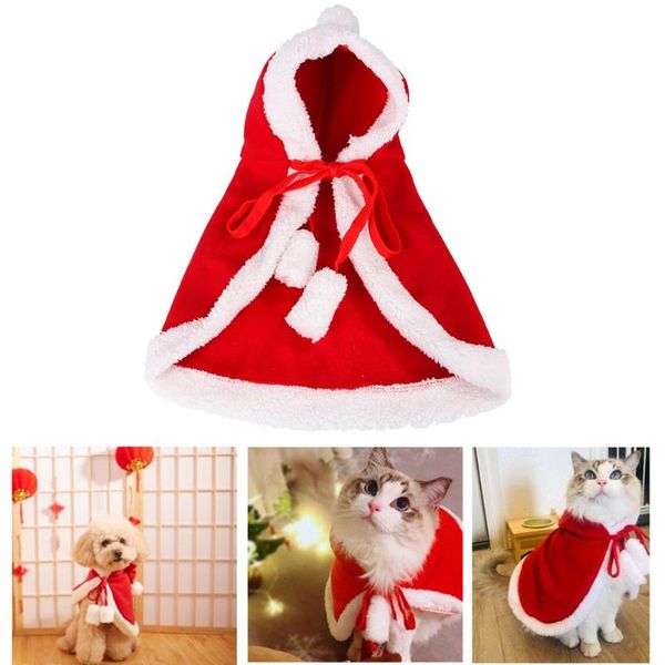 

christmas cat coat hooded style keep warm cat dog clothes dogs pet clothes coat pets pet dog cloak