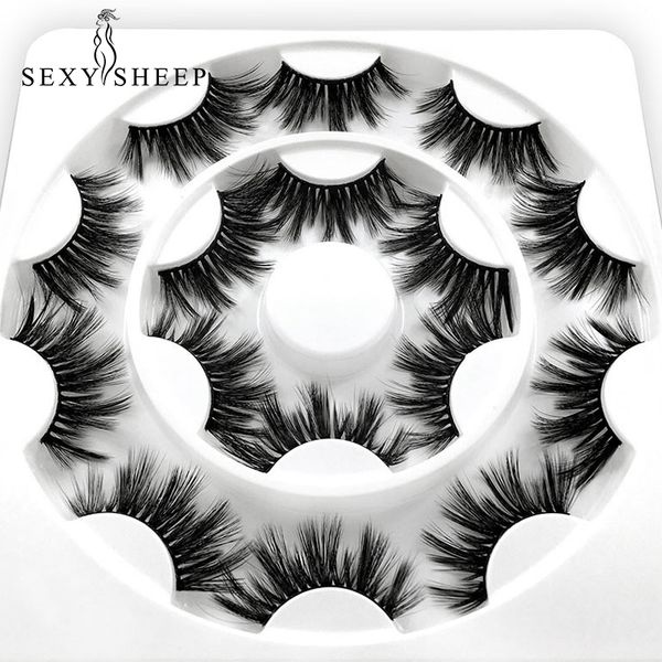 

false eyelashes sexysheep 8pairs 15-20mm 3d mink lashes natural long volume fake makeup extension maquiagem