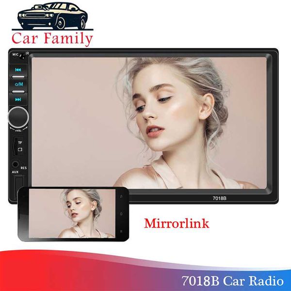 

car family 2 din 7018b car multimedia player stereo bluetooth radio audio 7'' touch screen autoradio with rear view camera