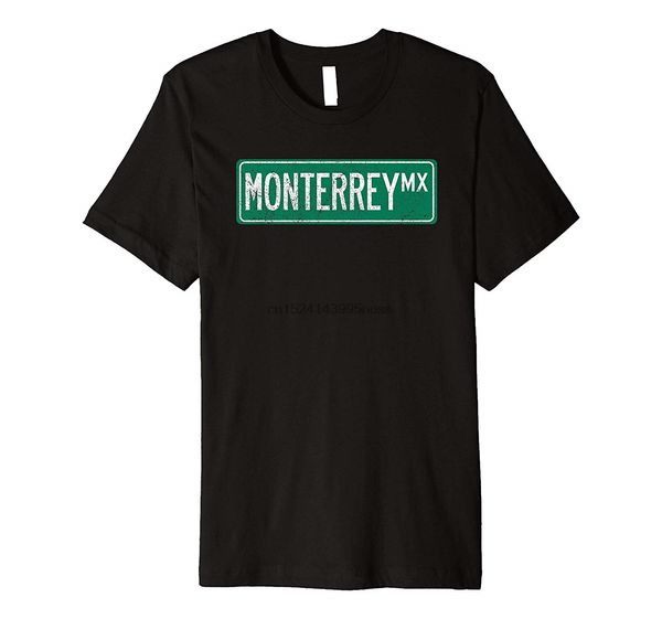 

retro monterrey mexico street sign premium t-shirt(1