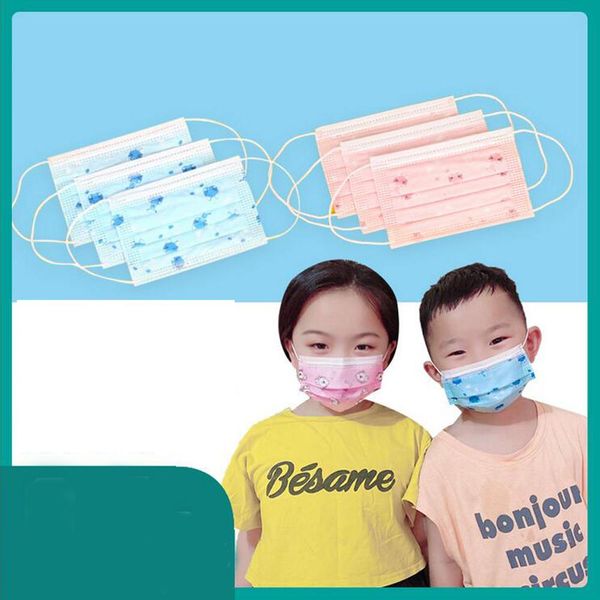 

kids respirator disposable cartoon boys girls non-woven mouth mask anti pollution breathable print face masks for kids