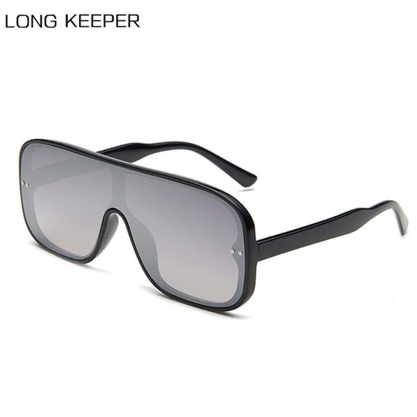 

sunglasses 2021 fashion design oversized square women vintage flat one piece lens sun glasses travel uv400, White;black