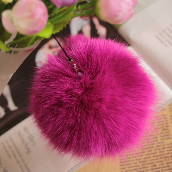 

beanie/skull caps 10cm nature genuine fur ball pom fluffy diy winter hat skullies beanies knitted cap pompoms f005-rose, Blue;gray