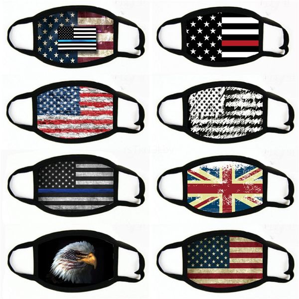 

cotton face mask american flag environmental protection color rhinestone flash drill dustproofmask designer masks#854, Black