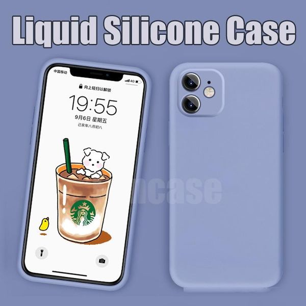 

original official liquid silicone shockproof tpu rubber armor case candy color cover for iphone 12 pro max 11 xs xr x 8 7 6 6s plus se 2020