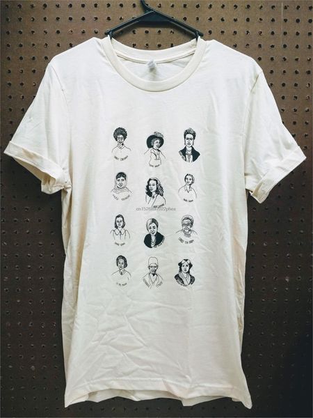 

influential ladies t shirt feminist shirt feminist gift womens history month clothing gift screen print shirt hand printed