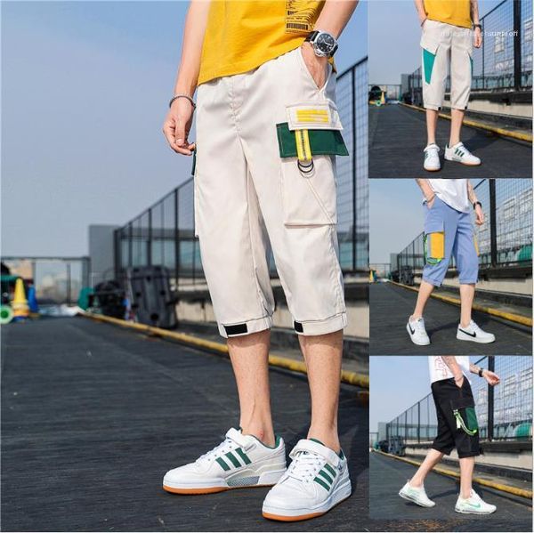 

роскошная короткие штаны сыпучие мульти карманный casual sport грузовой брюк летний мужчина одежда мужская 2020, White;black