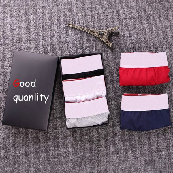 

gxxxi italy men trendy underwear fashion letter printed underpants men casula solid color breathable boxers 5 color size size -xxl, Black;white