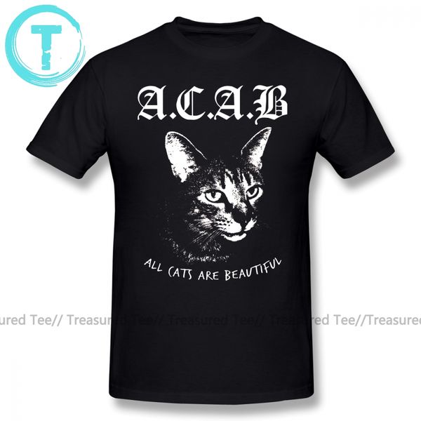 

acab футболка мультфильм печати acab t-shirt 100 процентов хлопка 5x tee shirt man смешной вскользь с коротким рукавом печатный streetwear t