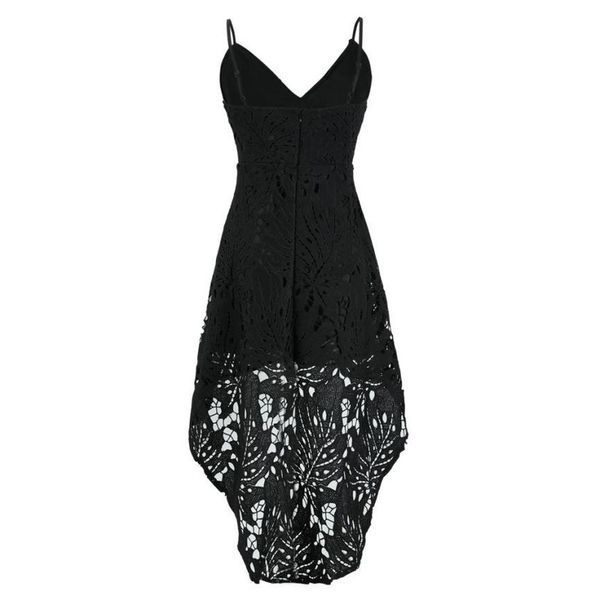 

2020 popular european and american casual solid color lace cutout strap strapless bra slim dress elegant women's skirt, Black;gray