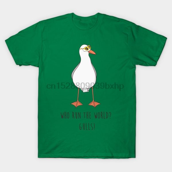 

men short sleeve tshirt who run the world gulls funny seagull who run the world t shirt women t-shirt