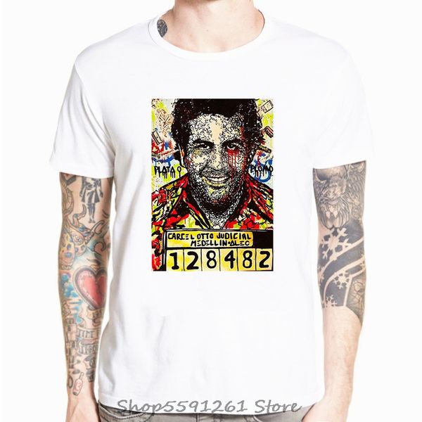 

новый нарко king of t shirt streetweart-рубашки повседневный hip coke pablo escobar мужская хоп тис тенниска смешные прохладный tops s-5xl
