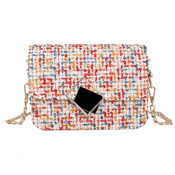 

female bag 2020 korean fashion woven shoulder bag