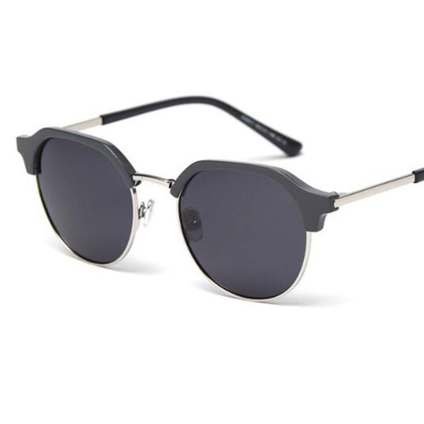 

sunglasses 2021 sun glasses retro round metal half frame polarized color ocean lens trend uv400, White;black
