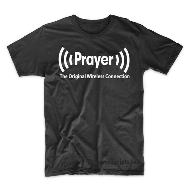 

prayer the original wireless connection christian faith god believe t-shirt loose plus size tee shirt