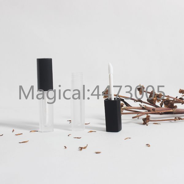 

50/100pcs empty dull polish 2.5ml small sample vials lip gloss tube with black cap diy mamake up lip oil refillable container