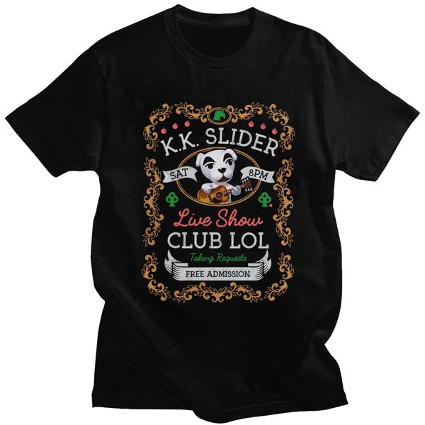 

vintage kk slider live show t shirt men funny short sleeve animal crossing t-shirt k.k. slider gig poster tee cotton tshirt gift