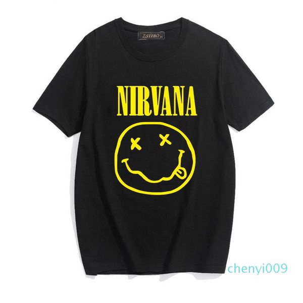 

nirvana tshirts мужчины / женщины лето хлопок топы тис печати майка мужчины теряют о-образным вырезом с коротким рукавом мода tshirts плюс р, White;black