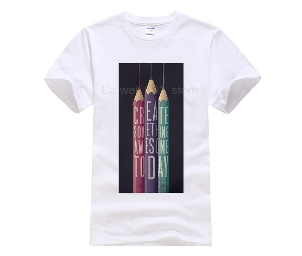 

sports man's t shirt be creative or die on sleeve oversized off shoulder mens summer men's cool short sleeve t shirt