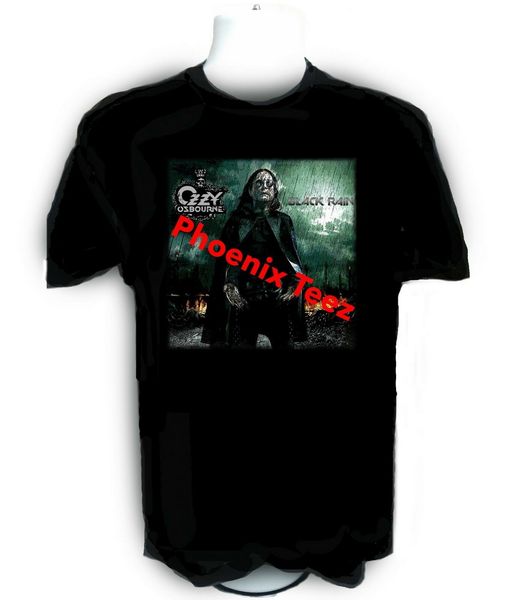 

ozzy osbourne black rain t-shirt s-6x мода классической футболочка