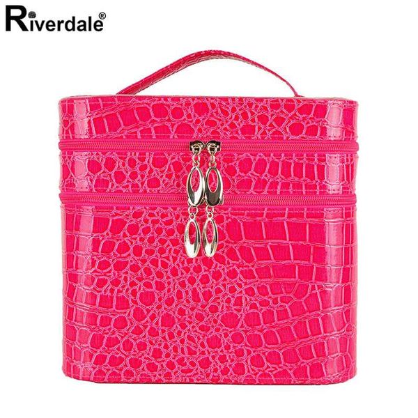 

аллигатор макияж путешествия дело большие женщины pu косметические box портативный женский косметолог чемодан organizer professional make up