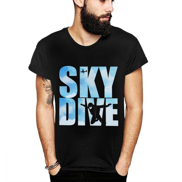 

fashion o-neck skydiving gifts for skydivers parachuting extreme sports unique t shirt graphic quality cotton camiseta