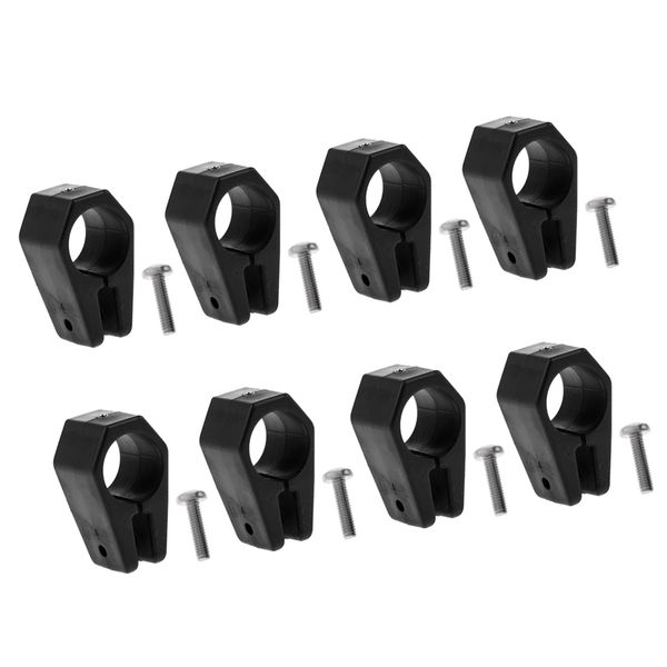 

8pcs marine boat bimini fitting black nylon jaw slide pipe clamp for 1 inch tube
