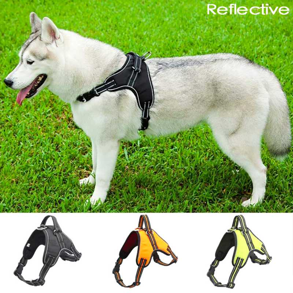 

dog collars & leashes harness tailup pet products adjustable reflective vest walking lead leash for puppy mesh small medium