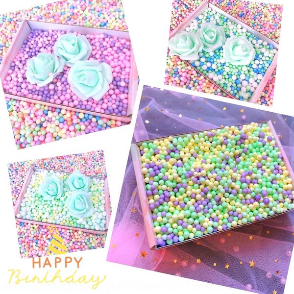 

non-fading faded fit slim fit foam ball macaron color gift box filling material particle color pauline slim vint7