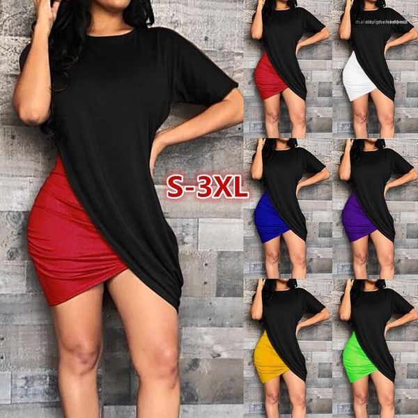 

dresses casual female clothing womens designer dress 2020 fashion crew neck cross panelled short sleeve bodycon, Black;gray