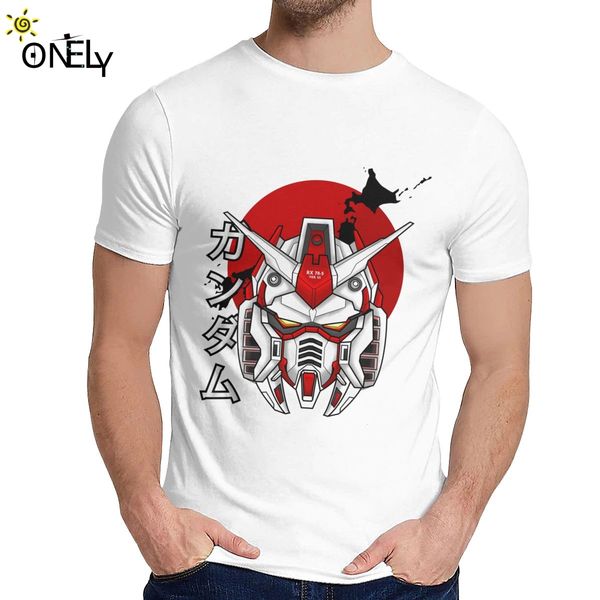 

japan anime robot gundam rx 78 tee classic round neck new male organic cotton plus size t shirt